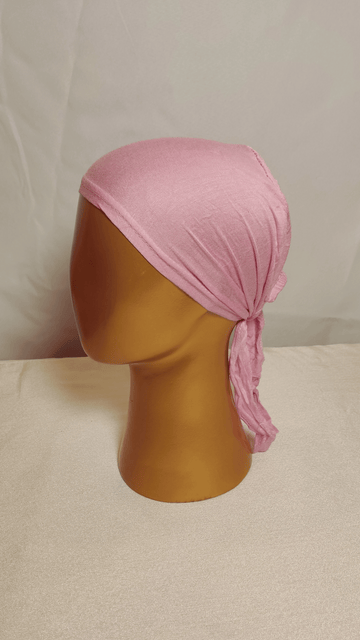 Plain Tie Back Cap  - Baby Pink